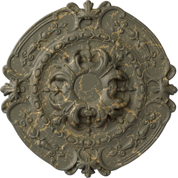 Ekena Millwork Southampton Ceiling Medallion (Fits Canopies up to 2 3/4"), 16 3/8"OD x 1 3/4"P, Witch Hazel Crackle CM17SOWHC - main